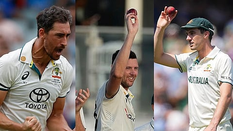 Starc, Hazlewood, Cummins.