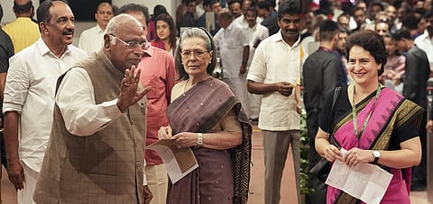 Sonia Gandhi, Kharge, other Congress leaders cast their votes for 15th Vice Presidential elections