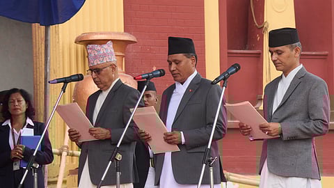 ராமேஷ்வர் கனல் | குல்மான் கிஷிங் | ஓம் பிரகாஷ் ஆர்யல் (இடமிருந்து வலப்புறமாக...)