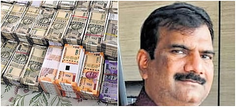 தெலங்கானா மாநிலம் மின்துறை அதிகாரி வீட்டில் லஞ்ச ஒழிப்புத் துறை அதிகாரிகள் செவ்வாய்க்கிழமை காலை நடத்திய அதிரடி சோதனையில் ரூ.300 கோடி சொத்து ஆவணங்கள், ரூ.2.18 கோடி பறிமுதல்