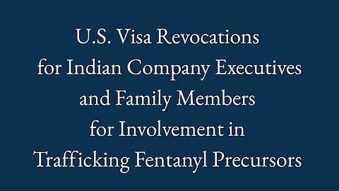 அமெரிக்காவில் போதைப்பொருள் விவகாரம்! தொடர்புடைய இந்தியர்கள் விசாவுக்கு தடை!