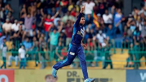 Sri Lankan cricketer Dhunith Wellalage.