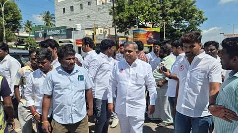 நாமக்கல்லில் நாளை தவெக தலைவா் விஜய் பிரசாரம்: புஸ்ஸி என்.ஆனந்த் நேரில் ஆய்வு