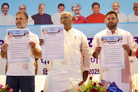 ராகுல், கார்கே, தேஜஸ்வி