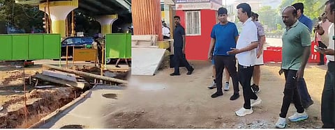 சென்னை டி.டி.கே சாலை - வீனஸ் காலனியில் மழை நீர் வடிகால்வாய் பணிகள் மற்றும் கழிவுநீர் குழாய்கள் விரிவாக்கப் பணிகளை முதலமைச்சர் மு.க.ஸ்டாலின் ஞாயிற்றுக்கிழமை நேரில் பார்வையிட்டு ஆய்வு செய்தார்.