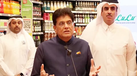 கத்தாா் தலைநகா் தோஹாவில் உள்ள லுலு ஹைப்பா் மாா்க்கெட்டில் யூபிஐ சேவையைத் திங்கள்கிழமை தொடங்கி வைத்துப் பேசிய வா்த்தகத் துறை அமைச்சா் பியூஷ் கோயல்