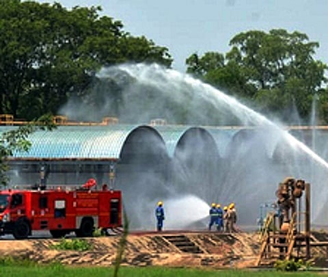 சேலம் உருக்காலையில் தீத்தடுப்பு ஒத்திகை