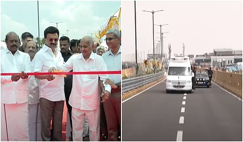 கோவை மேம்பாலத்தை திறந்துவைத்து பயணித்த முதல்வர் ஸ்டாலின்