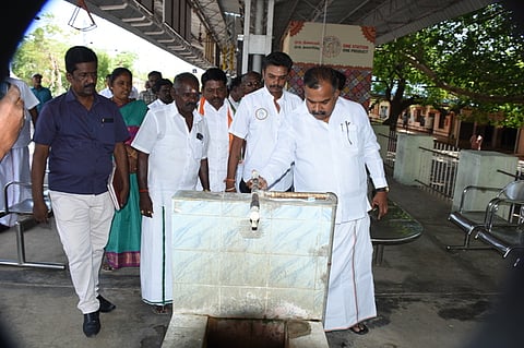 சிவகாசி ரயில் நிலையத்தில் எம்.பி. ஆய்வு