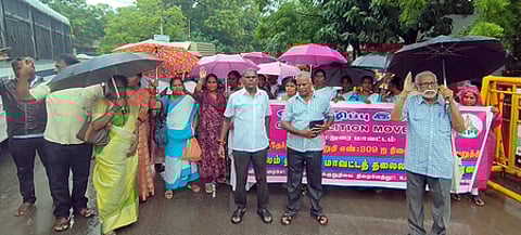 மறியலில் ஈடுபட்ட சிபிஎஸ் ஒழிப்பு இயக்கத்தினா் கைது