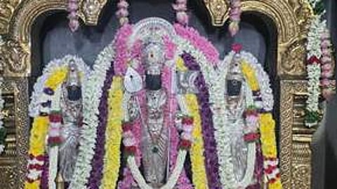 சிறப்பு அலங்காரத்தில் வள்ளி, தெய்வானை சமேத பாலமுருகன் .