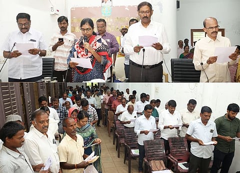 ஊழலுக்கு எதிராக
உறுதிமொழியேற்பு