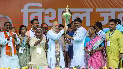 சமஸ்திபூரில் நடைபெற்ற பேரணியில் மத்திய உள்துறை அமைச்சர் அமித் ஷா.