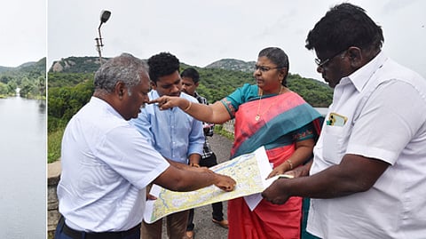 குடியாத்தம், கே.வி.குப்பம் வட்டங்களில் மாவட்டக் கண்காணிப்பு அலுவலா் ஆய்வு