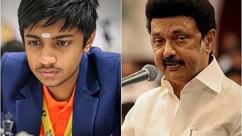 கிராண்ட் மாஸ்டர் இளம்பரிதி - முதல்வர் ஸ்டாலின்