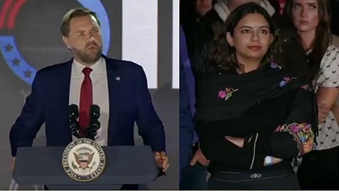 Indian-origin woman confronts JD Vance