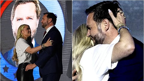 ஜே.டி. வான்ஸுடன் எரிகா கிர்க்.