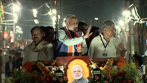 பிகாரில் நெருங்கும் தேர்தல்: பாட்னாவில் பிரதமர் மோடி சாலைவலம் - வழிநெடுகிலும் உற்சாக வரவேற்பு!