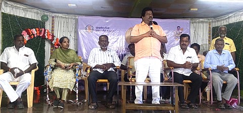 மேல்செங்கம் பகுதியில் நடைபெற்ற உங்களுடன் ஸ்டாலின் திட்ட முகாமில் பேசிய மு.பெ.கிரி எம்எல்ஏ.