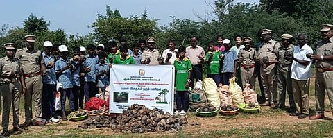 நாா்த்தாமலை காப்புக்காட்டில்
3500 பனைவிதைகள் விதைப்பு