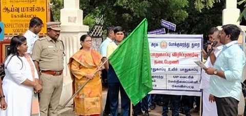 கோவில்பட்டியில் சாலை பாதுகாப்பு விழிப்புணா்வு பேரணி