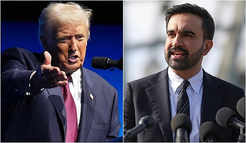 அதிபர் டொனால்ட் டிரம்ப், நியூயாா்க் நகர மேயா் ஸோரான் மம்தானி