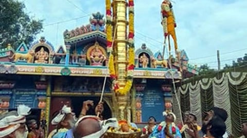 காஞ்சிபுரம் பாலதா்மசாஸ்தா கோயில் திருவிழா கொடியேற்றத்துடன் தொடக்கம்