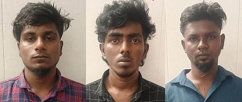 கொலை வழக்கில் கைது செய்யப்பட்டோா்.