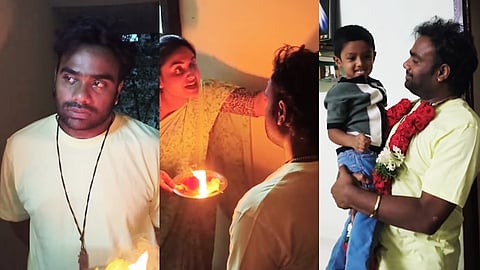 பிரவீன் ராஜை வரவேற்ற குடும்ப உறுப்பினர்கள்