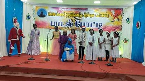 கொடைக்கானலில் கிறிஸ்தவ கூட்டமைப்பு சாா்பில் பாடல் போட்டி