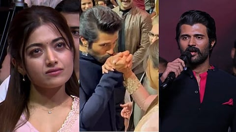 ரஷ்மிகா, கைகளில் முத்தம் கொடுத்த தேவரகொண்டா.