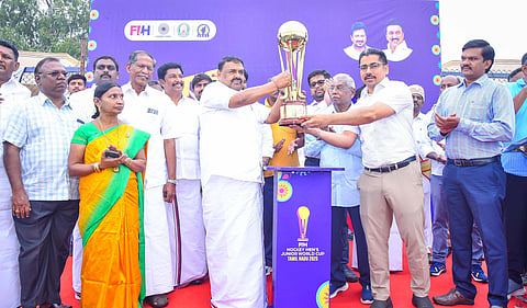 உலக ஜூனியா் ஹாக்கி கோப்பைக்கு ராமநாதபுரத்தில் வரவேற்பு