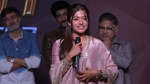 rashmika mandhanna at success meet.