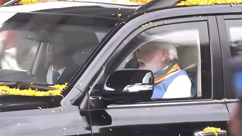 கோவையில் பிரதமர் மோடி.