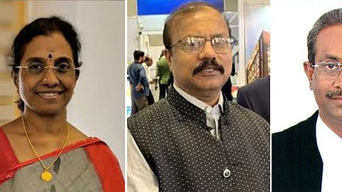 ஓய்வுபெற்ற சென்னை உயா்நீதிமன்ற நீதிபதி வாசுகி , ஐஏஎஸ் அதிகாரி உதயகுமாா், முன்னாள் நுகா்வோா் நீதிமன்ற நீதிபதி அசோகன்