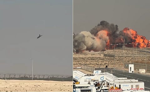 Indian fighter jet Tejas crashes at Dubai AirShow