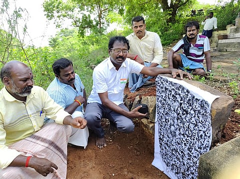 திருப்பத்தூா் அருகே 9- ஆம் நூற்றாண்டு கல்வெட்டு