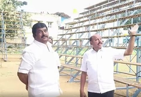 ஒசூரில் நவ.28 இல் மாநில கபடி போட்டி: அரங்குகள் அமைக்கும் பணிகள் தீவிரம்