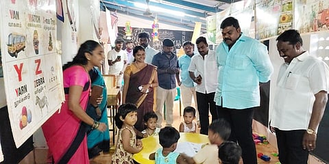 சங்கரன்கோவிலில் அங்கன்வாடி மையத்தில் எம்எல்ஏ ஆய்வு