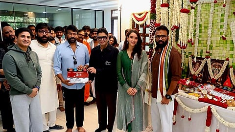 Sandeep Vanga Prabhas spirit Film pooja ceremony Chiranjeevi.
