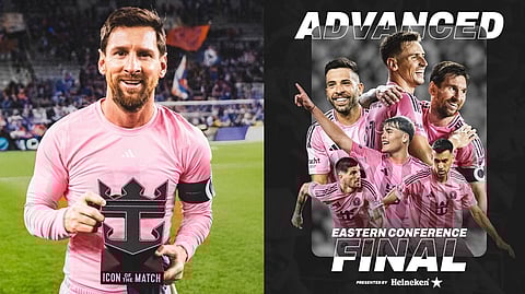 Messi player of the match, inter miami poster.