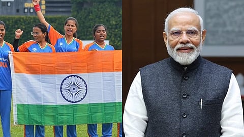 Indian women's team, Prime Minister Modi.