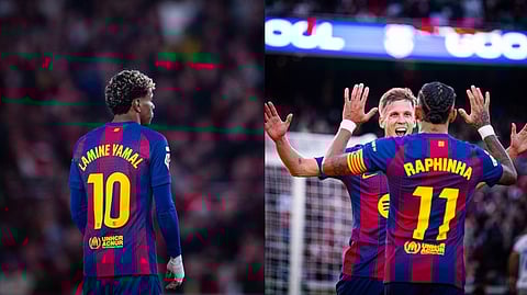 Lamin Yamal, Danny Olma- Raphinha.