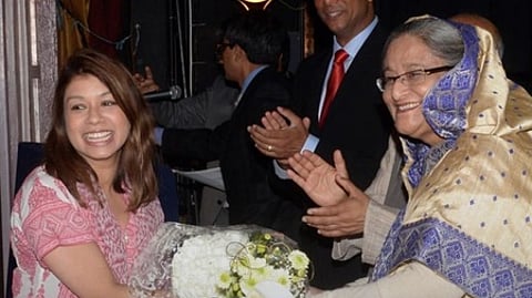 துலிப் சித்திக்குடன் ஷேக் ஹசீனா