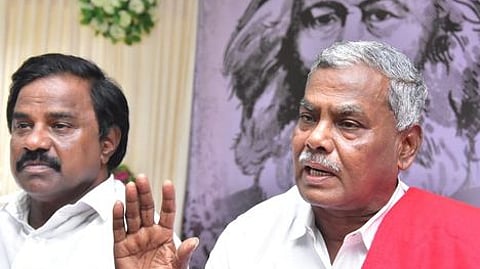 மாா்க்சிஸ்ட் கம்யூனிஸ்ட் கட்சியின் மாநிலச் செயலா் பெ. சண்முகம்