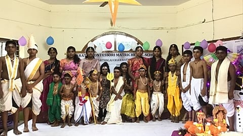 இலஞ்சி பாரத் பள்ளியில் காா்த்திகை தீப விழா