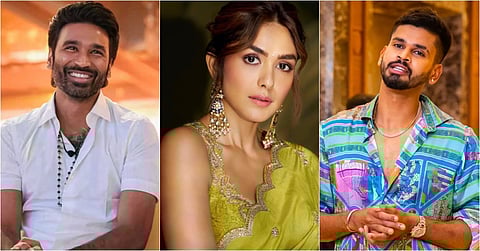 dhanush, mrunal thakur and shreyas iyer