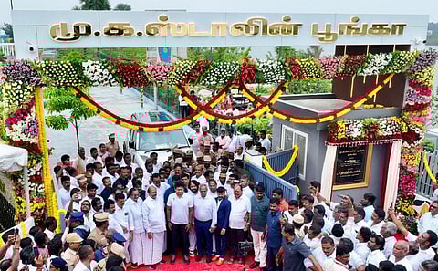 திருவண்ணாமலை - திருக்கோவிலூர் சாலையில் அமைக்கப்பட்டுள்ள மு.க.ஸ்டாலின் சுற்றுச் சூழல் சுற்றுலா பூங்காவை திறந்து வைத்த துணை முதல்வர் உதயநிதி ஸ்டாலின்