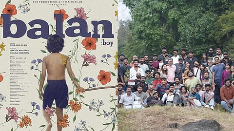 Balan poster, the film crew that has completed shooting.