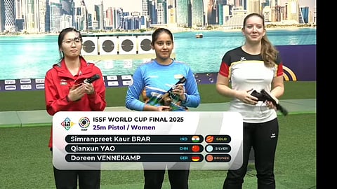 சிம்ரன்பிரீத்துக்கு தங்கம்; ஐஷ்வரி பிரதாப், அனிஷுக்கு வெள்ளி